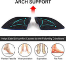 Dr. Foot's 3/4 Length Orthotic Inserts, Self-Adhesive Half Shoe Insoles for Flat Feet, Plantar Fasciitis, Fallen Arches, Over-Pronation, Heel Spurs, Feet Fatigue (X-Large) - Black - X-Large(Men's 11.5-14 / Women's 12.5-15) — 2