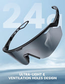 Lamicall 24g Polarized Sports Sunglasses for Men Women - UV400 Protection Sun Glasses for Baseball Running Cycling Fishing — 3