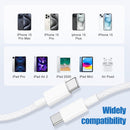 USB C to C Charging Cable 10ft, 60W Fast Type C to C Charger Cord Long for Apple iPhone Duo/18 Pro Max/17 Air/16 Pro Max/15 Plus, MacBook Pro 2023/2022/2021,iPad 12.9/11 inch/Mini/Air,Samsung Galaxy 6