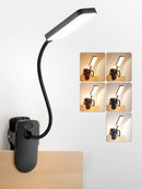 Clip on Light,9 Brightness+5 Color Rechargeable Lamp,48 LED Small Desk Lamp — 1