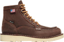 Danner 6” Bull Run Moc Toe Work Boots for Women - Durable Full-Grain Leather with Non Slip Wedge Outsole and 3-Density Cushion Footbed, EH Resistant - Brown - Gore-tex — 2