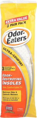 Odor-Eaters Ultra Comfort Insoles, Slim Fit with Activated Charcoal, Odor Destroying Protection, One Size Fits Most,(Pack of 3, Total 9 Pairs) — 1