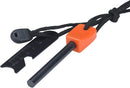 FOSTAR Ferrocerium Alloy Rod Fire Starter, 5/16 Inch Thick Waterproof Fire Steel, Bushcraft Ferro Rod with Easy Grip Handle, Multi-Tool Striker and Paracord Lanyard (2PCS, Black and Orange) — 4