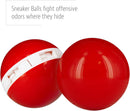 Sneaker Balls Odor-Fighting Shoe Fresheners, Eliminates Unpleasant Smells, Perfect For Sneakers, Gym Bags, Gear Bags, Drawers, Lockers, And More!, Football, 2 Pack — 2