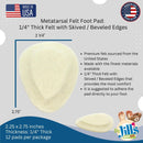 Dr. Jill's Foot Pads, YJ10-2045, Metatarsal Pad Skived 1/4" Felt (12 Pack) Ball of Foot Pad 4