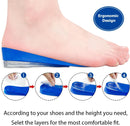 Dr. Shoesert 3-Layer Adjustable Height Increase Insoles, 3/4 Length Shock Absorption Cushion Heel Lift Inserts - Blue — 4