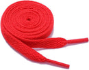 Sechunk | Flat Cotton Shoelace set of 2 pairs Various colors Multiple lengths | Red — 1