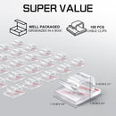 KGROTE 100PCS Cable Clips, Adhesive Wire Clips Strong Cord Clips Wire Holders, Cable Management Clips for Desk, Wall, Car, TV, Ethernet Cable (Clear, Small) photo 2