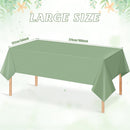 3Pack Sage Green Plastic Tablecloths for Rectangle Tables, Light Green Disposable Tablecloth, Waterproof Sage Green Table Cover for Birthday Bridal Wedding Baby Shower Party Decorations, 54 X 108Inch | 3 Pack — 2