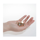 6 Sided Metal Brass Dice with White Pips Tables Board Game Dice 6pcs Solid Gift Brass Dice Tabletop Games Set for Poker Party Playing Games