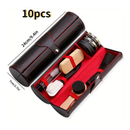 6pcs/9pcs/10pcs Travel Portable Shoe Polish Brush Polishing Tool Set, Shoe Polishing Brush Oil Polishing Wax