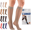 Truform Sheer Compression Stockings, 15-20 mmHg, Women's Knee High Length, 20 Denier, Taupe, Large | Large (1 Pair) — 1
