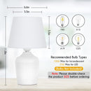 11.8’’ Small Table Lamps Set of 2 for Bedroom Kid’s Room Home Office, White — 2