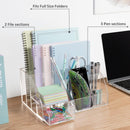 My Space Organizers Clear Acrylic Desk Oganizer, 9 Compartments, Office Supplies and Desk Accessories Organizer, Home Decor Desktop Organizer (Clear) — 2