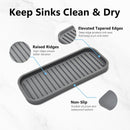 Silicone Sponge Holder for Kitchen Sink - Dish Soap Holder 2 Pack Gray — 4