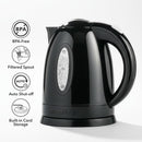 OVENTE 1.7L Electric Kettle with 1100W Fast Boiling Water, Black KP72B