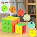 Vdealen Big Size 3x3x3 Stickerless Speed Cube, 3.54inch Smooth Magic Cube for Educational Cube Teaching, Large Puzzle Cube Birthday Party for Kids Teens Adults — 4