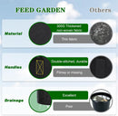 FEED GARDEN 7 Gallon Grow Bags 4 Pack – 300G Thickened Non-Woven Fabric Pots Double-Stitched Handles, Breathable Drainage Planters for Peppers,Tomatoes, Strawberries & Flowers, Indoor Outdoor — 5