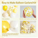 Blocesa Pearl Yellow and White Balloons Arch Kit Double Stuffed,Party Decor | Yellow White — 3