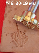DandS ltd Leather Stamp Tool, Skull Finger, Professional Steel Craft Tool for Leatherworking, Embossing, Carving & Stamping Leather Projects, Belts, Wallets & DIY Projects Compatible with Mallet