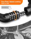 Sportneer Bike Lock: 5 Digit Combination High Security Anti Theft Bike Chain Lock - 3.2/3.6/4ft Heavy Duty Keyless Bicycle Lock for Bike, Motorcycle, Scooter, Door & Gate - 4/6mm Thick, Easy to Use — 2