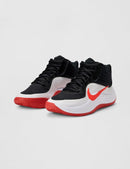 Nike Unisex Adult Precision 8 Mid Basketball Shoes - Black/Bright Crimson/White — 6