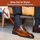 YIZIYAOH 2-Pack Plastic Shoe Horn | 9.05" Transparent and Brown — 3