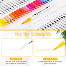 Caliart 72 Colors Double Tip Brush Pen Art Markers for Adult Coloring Books | White | 1 Count (Pack of 72) — 4