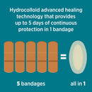 BAND-AID Brand Pro Heal 5 Day Protect Hydrocolloid Blister Bandages, 6 Ct | Blister / Heel — 5
