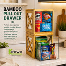 Bamboo Snack & Pantry Organizer, Stackable Pull-Out Drawers, 2 Pack — 4