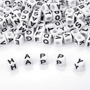 Augshy 700PCS White Letter Beads Alphabet Beads for Making DIY (6mm) — 5