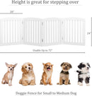 PAWLAND Wooden Freestanding Foldable Pet Gate for Dog,24" H Dog Gate Indoor