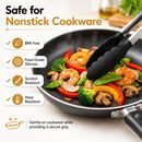 Kitchen Tongs Set, 3 Pack(7+9+12") Cooking Tongs with Locking Mechanism, Stainless Steel Body Food Tongs with… — 4