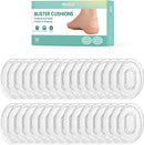 Welnove Hydrogel Blister Cushions - 32ct Blister Bandages for Feet, Heels - Blister Prevention Pads for Protection Against Shoe Friction - Water-Resistant Heel Protectors Pads for Women & Men | Clear (Heel Pack) | 32 Pack — 1