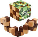 BSIRI Snake Puzzle Cube Classic Games (M Size) - 3D Mind Puzzles for Adults in Hand with Wooden Cube Designs of Magic Game for Educational Brain Games for Challenges Brain Teasers Puzzles — 1