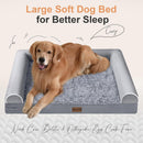 NANUYA Orthopedic Dog Bed for Large Dogs, 36 x 27 Inch, Light Grey