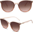 SOJOS Sunglasses Womens Trendy 2026 Retro Vintage Round Shades SJ2067,Large | Brown — 3