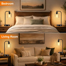 Industrial Touch Control Table Lamps Set of 2 - Black Bedside Lamps with 2 USB Ports and AC Outlet, 3-Way Dimmable… — 7