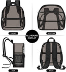 USPECLARE Clear Backpack for Stadium Approved 12×6×12 Transparent Bag | Black Pvc | Small — 6