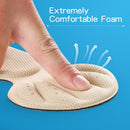 Adhesive Back of Heel Cushion Pads, Heel Grips Inserts for Too Big Loose Shoes,4pcs-Beige+4pcs-Beige — 3