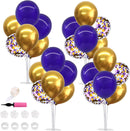 TONIFUL 4 Set Purple Gold Balloon Stand Balloon Centerpieces for Table | 4 Set Balloon Stand — 1