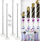 Balloon Column Stand Kit Set of 4, 7ft Height Adjustable Balloon Arch Kit with 2 Ballon Garland Strip, Metal Telescopic Pillar Balloon Stand, Birthday Party, Graduation, Halloween Decorations — 1