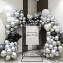 Metallic Silver Balloons 12 inch, Silver Latex 50pcs Party Balloons — 3