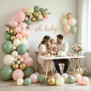 Zesliwy Green Cream White Pink Gold Balloon Arch Kit, Latex, Party Decor | Sage Green Pink Gold — 4