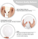 RUBFAC 135pcs White Balloons Different Sizes 18 12 10 5 Inch for Garland Arch, Latex Balloon Globos for Wedding Birthday Party Baby Shower Anniversary Baptism Decorations — 3