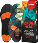 CRUVHEAL Sport Running Insoles Men – Shock Absorbing Athletic Inserts, L - Multicolor — 1