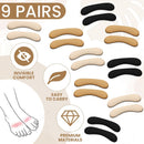 Ramede 9 Pairs Heel Cushion Pads Shoe Strap Cushion Pads,Three Colors — 3