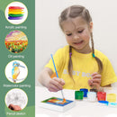 ESRICH Mini Canvas 40Pack 2.4x2.4inch, 2/5''Profile Art Primed Mini Canvases for Painting, Tiny Painting Canvas for Kids and Art Supplies. | 2.4x2.4in-40 Packs — 4