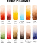 Grabie 12 Color Travel Watercolor Paint Set, Pocket Palette, Autumn — 6