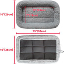 Enjoying Cat Mat Bed 10" x 15" Pet Bed with Pillow Around for Puppy Kitten Curled Sleeping Beds for Carrier/Crate Small Dog Cushion, Anti Skid Bottom, Small — 2